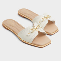 Aldo Alamassi Open White Women's Flats - Slide sandal Women