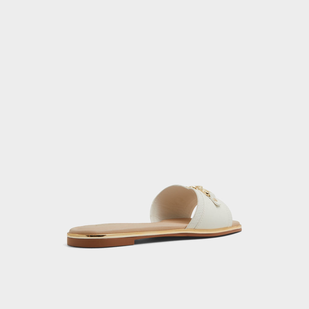 Aldo Alamassi Open White Women's Flats - Slide sandal Women