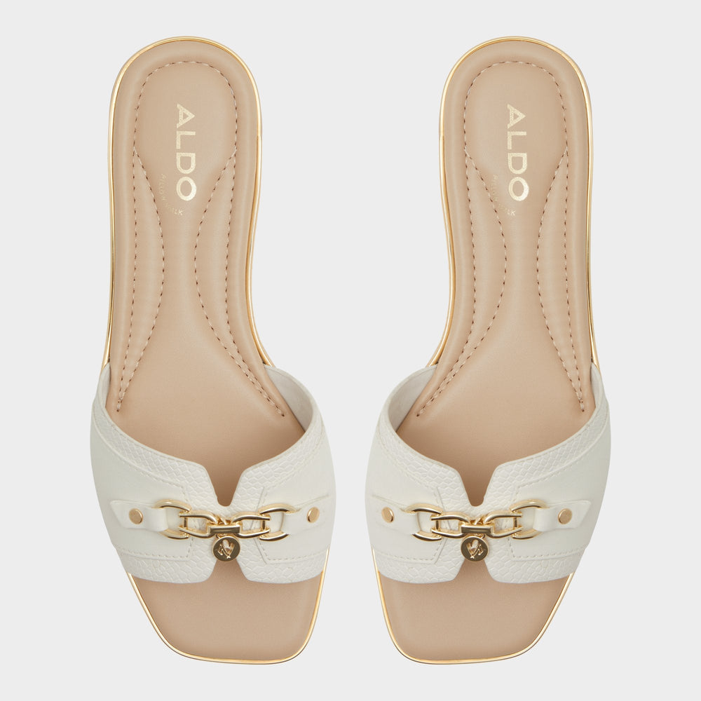 Aldo Alamassi Open White Women's Flats - Slide sandal Women