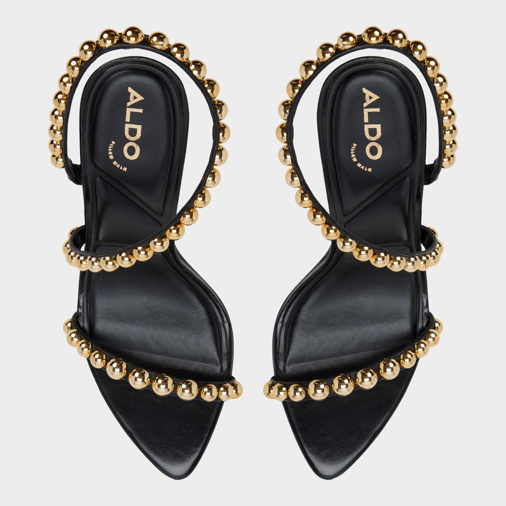 Aldo Attey in Black - Strappy heeled sandal, Stiletto heel Women