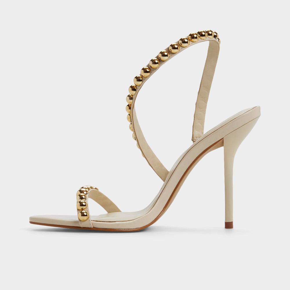 Aldo Attey in Cream - Strappy heeled sandal, Stiletto heel Women