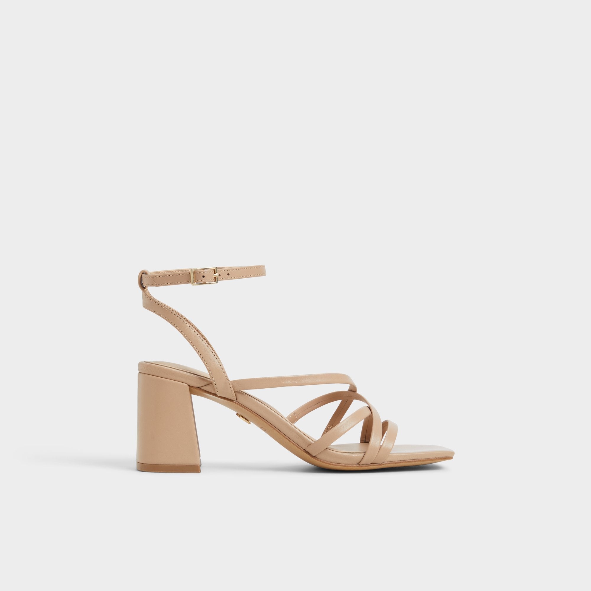 Aldo Esther Tan Women's Block heels - Strappy heeled sandal, Block heel Women