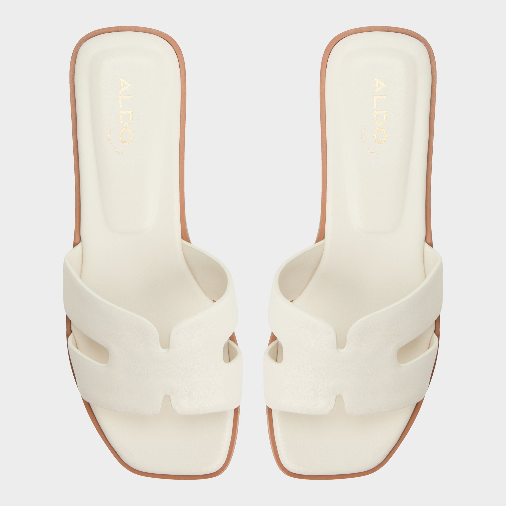 Aldo Itsandal White Women's Flats - Slide sandal Women
