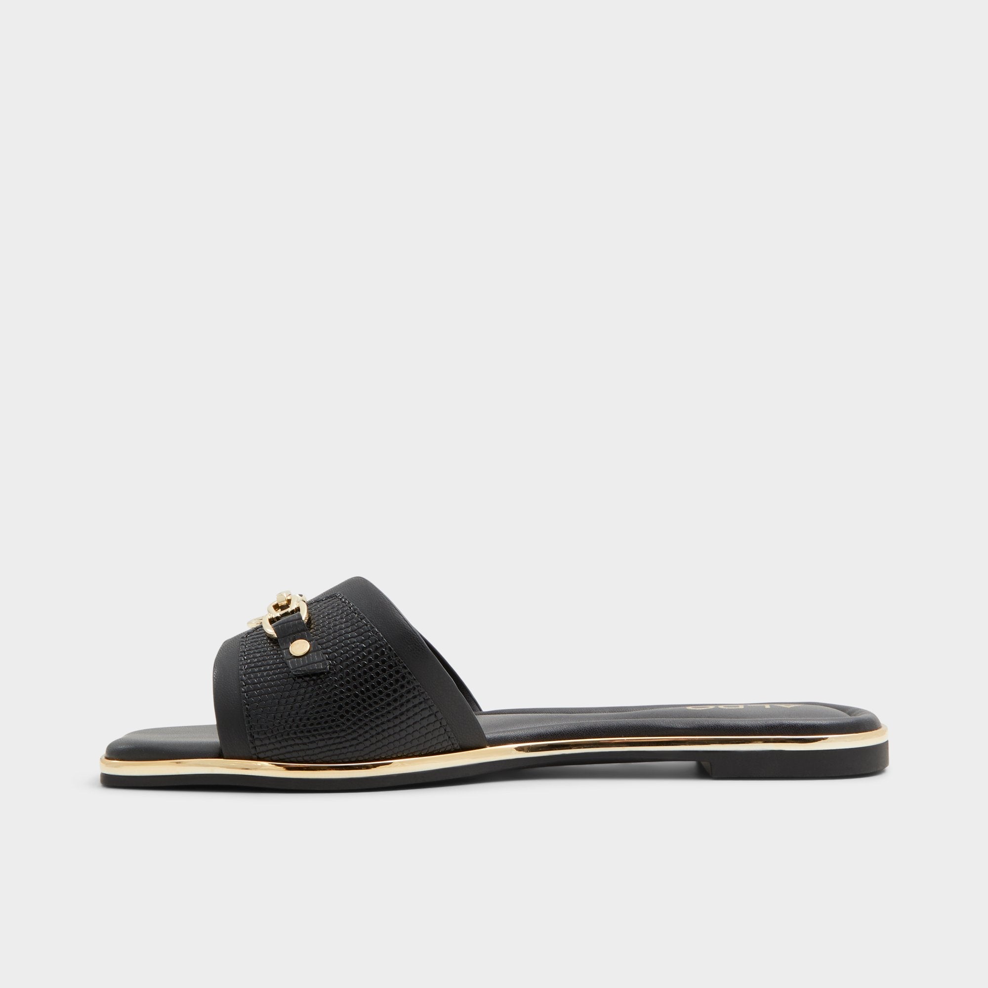 Aldo Alamassi Black Women's Flats - Slide sandal Women
