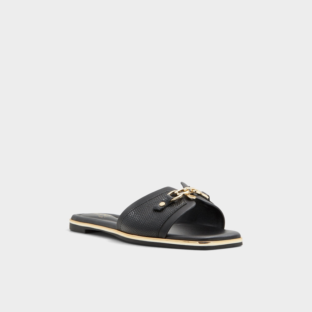 Aldo Alamassi Black Women's Flats - Slide sandal Women