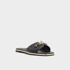 Aldo Alamassi Black Women's Flats - Slide sandal Women