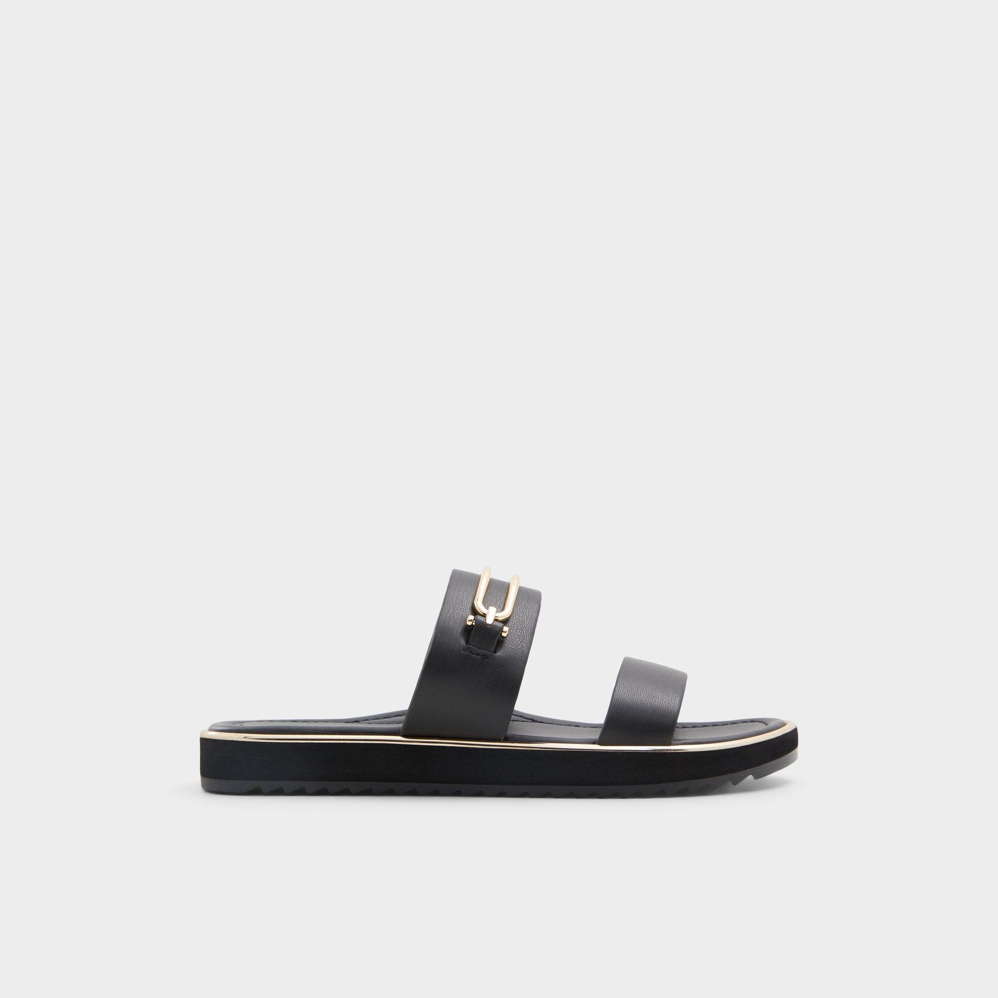 Aldo Lagoon Other Black Women's Strappy sandals - Strappy flat sandal, Footbed sandal Women