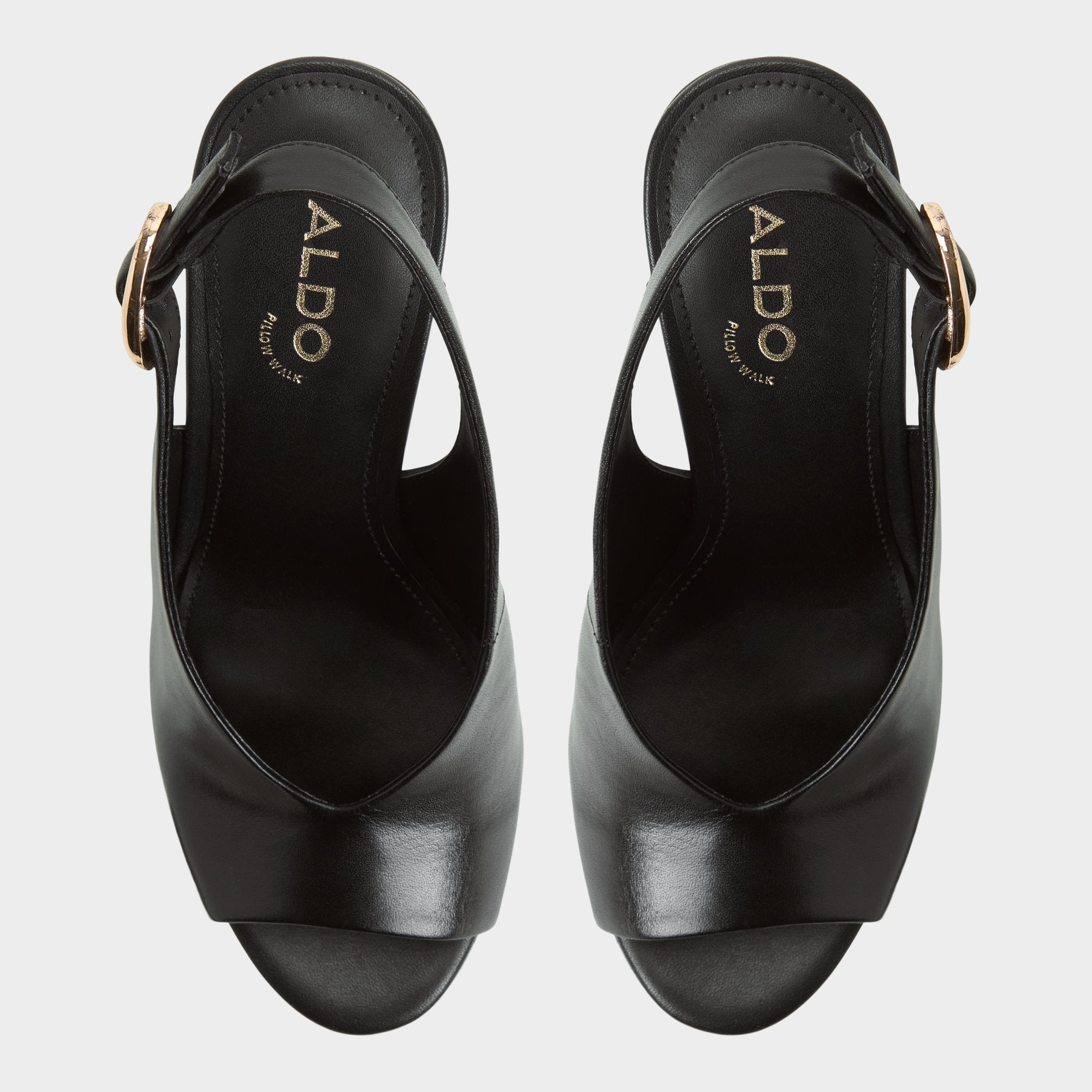 Aldo Tatianah in Black - Sling back heeled sandal, Wedge heel Women