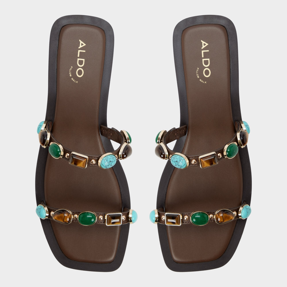 Aldo Sapphira in Dark Brown 14189967 - Slide sandal Women