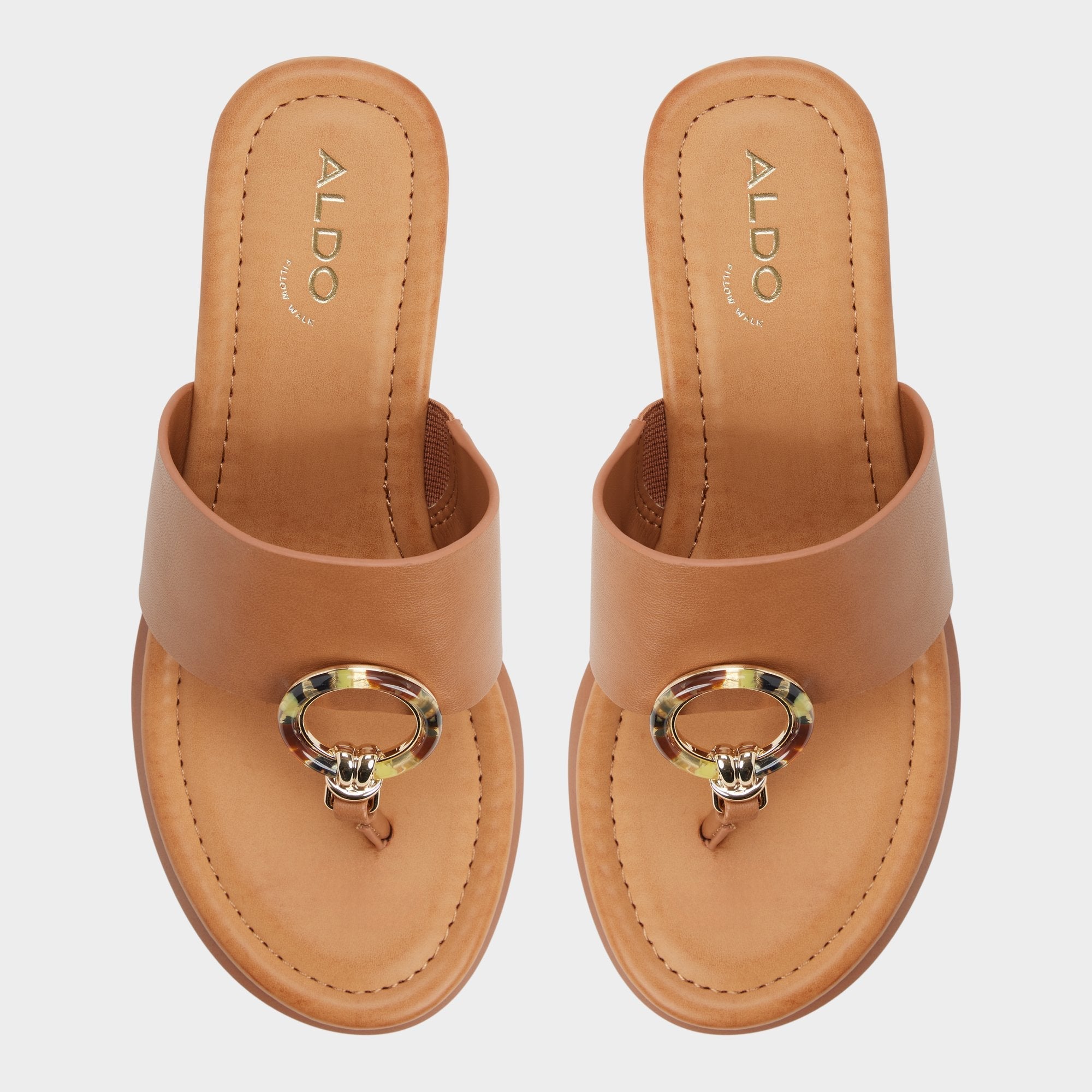 Aldo Friegan in Medium Brown - Slide sandal, Wedge heel Women