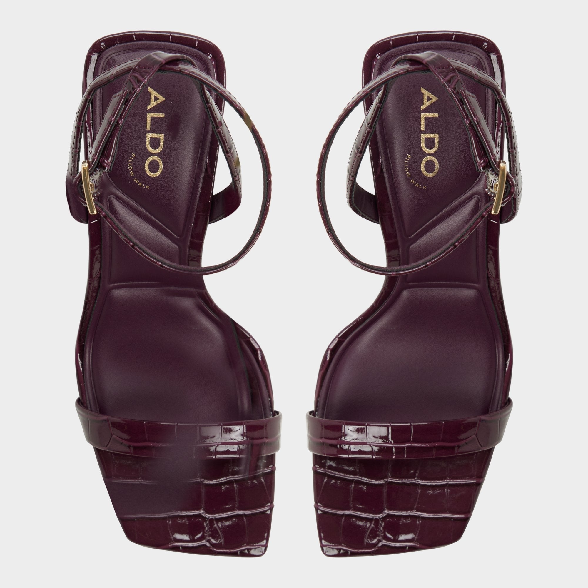 Aldo Azzira in Bordo - Strappy heeled sandal, Block heel Women
