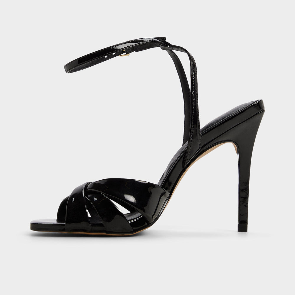 Aldo Meteora in Black - Strappy heeled sandal, Stiletto heel Women
