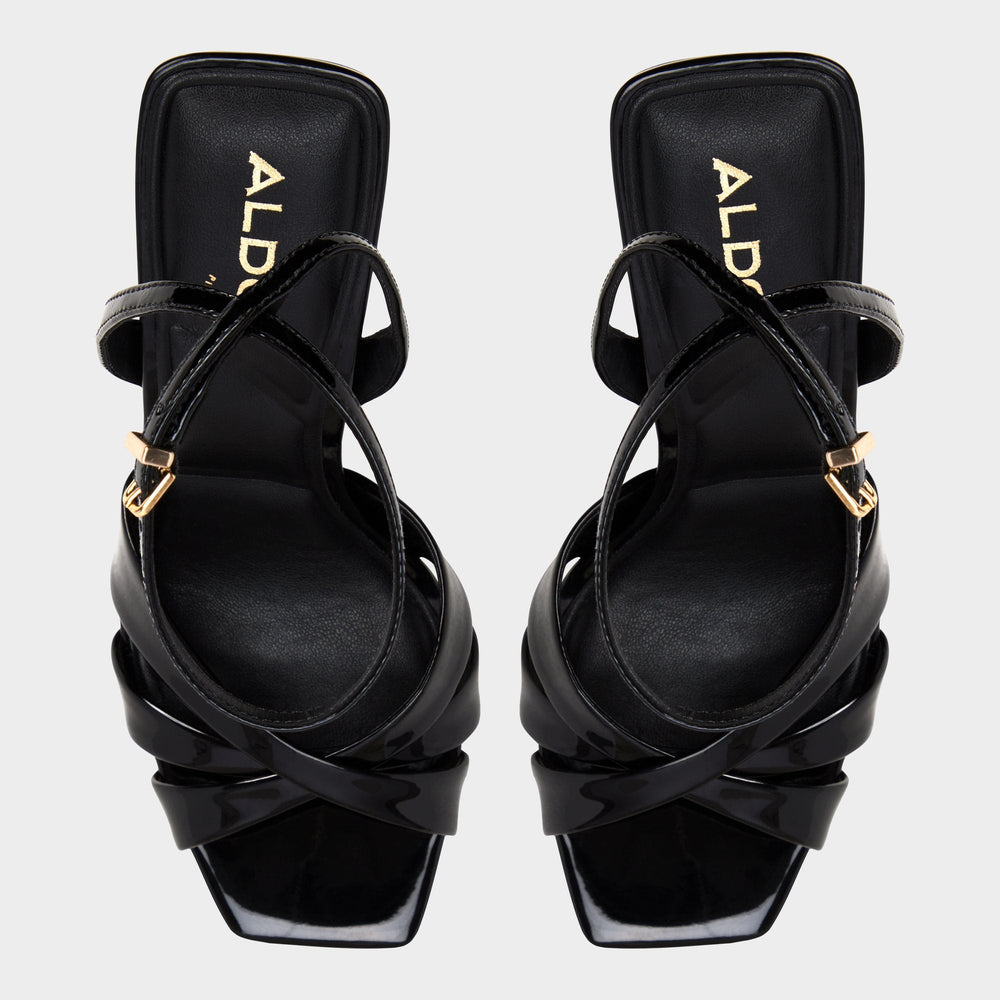 Aldo Meteora in Black - Strappy heeled sandal, Stiletto heel Women