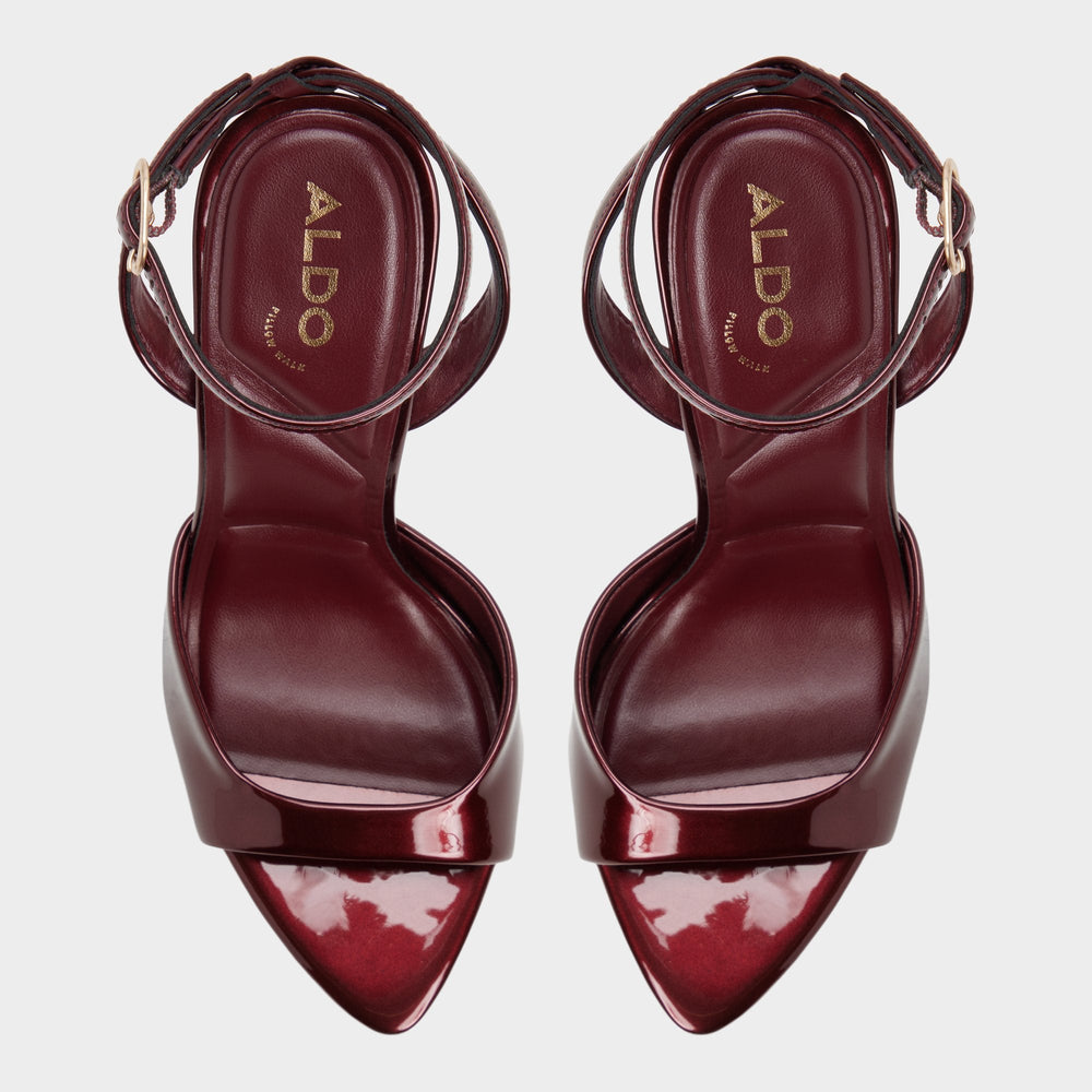 Aldo Forevermore in Medium Red - Strappy heeled sandal, Stiletto heel Women