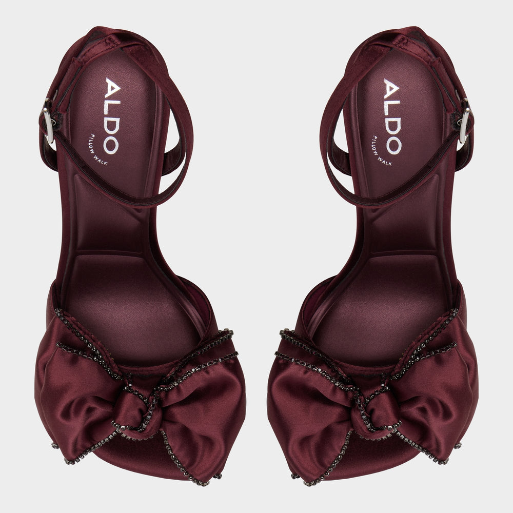 Aldo Tinsel in Bordo - Strappy heeled sandal, Stiletto heel Women|Bags