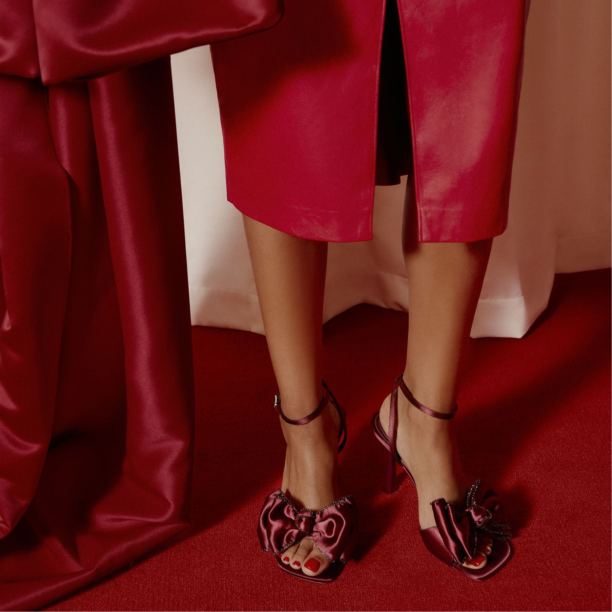 Aldo Tinsel in Bordo - Strappy heeled sandal, Stiletto heel Women|Bags