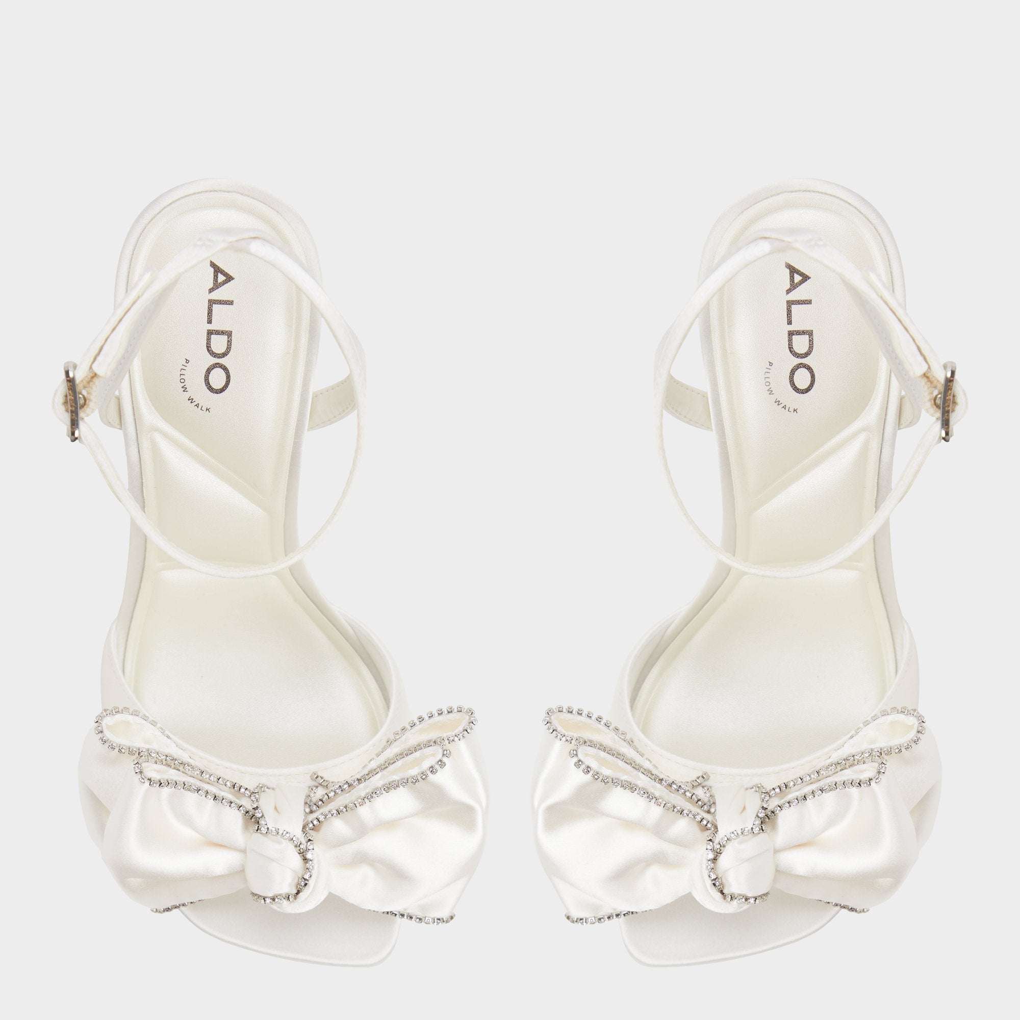 Aldo Tinsel in Other White - Strappy heeled sandal, Stiletto heel Women