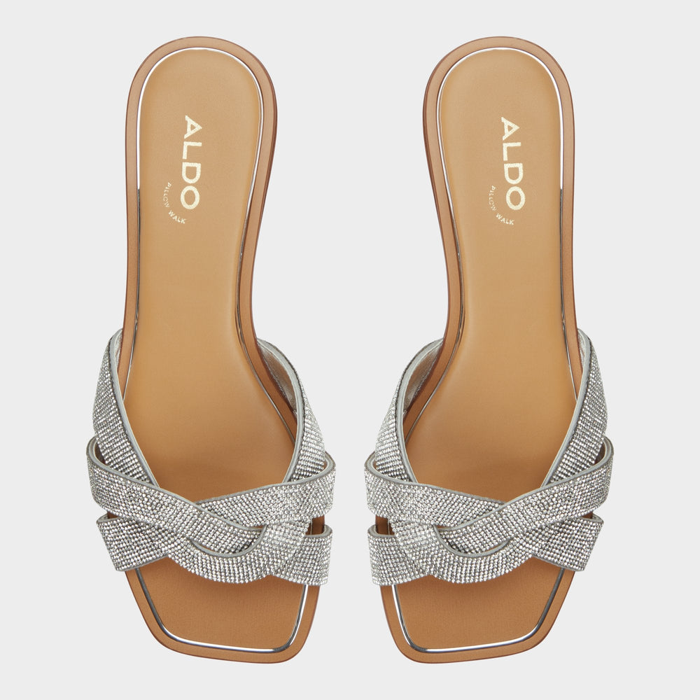 Aldo Ormeley Silver Women's Iridescent metallics - Slide sandal Women