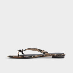 Aldo Iliria White/Black Women's Flats - Slide sandal Women