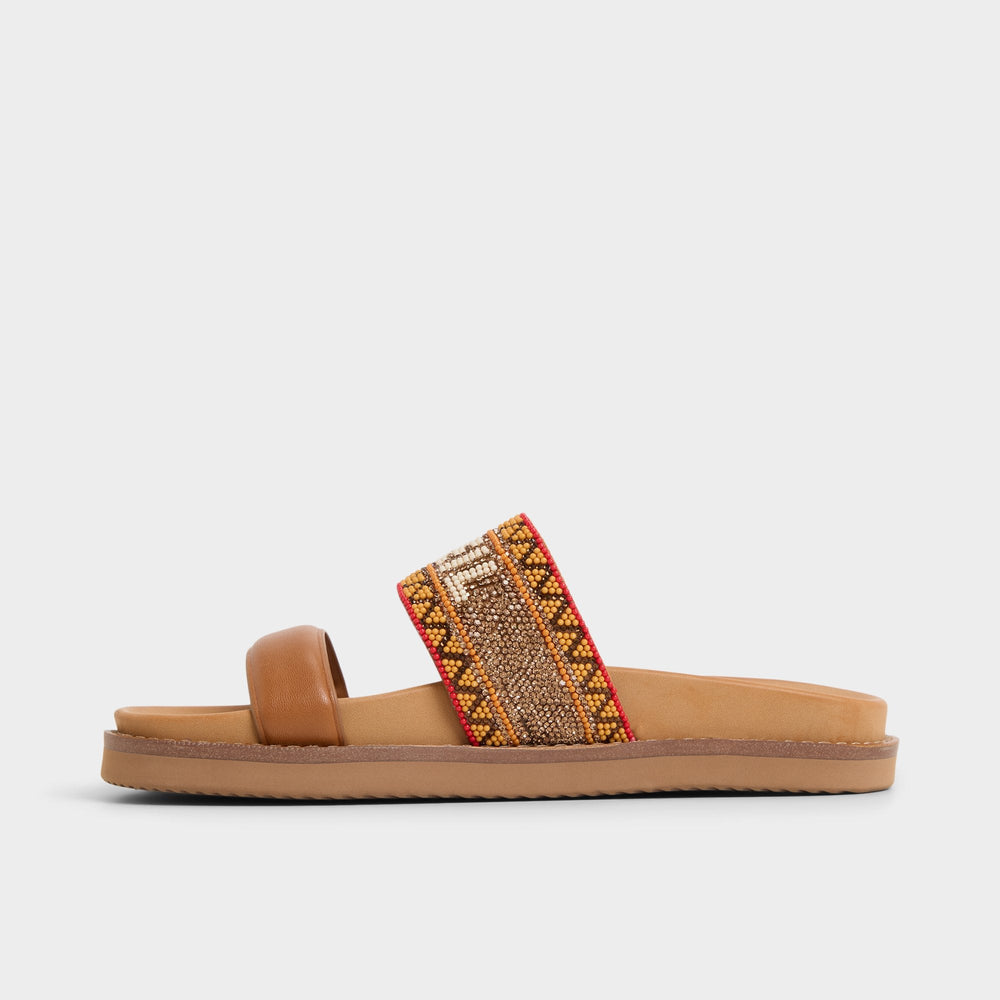 Aldo Beachvacay Brown Multi Women's Footbed sandals -  Women
