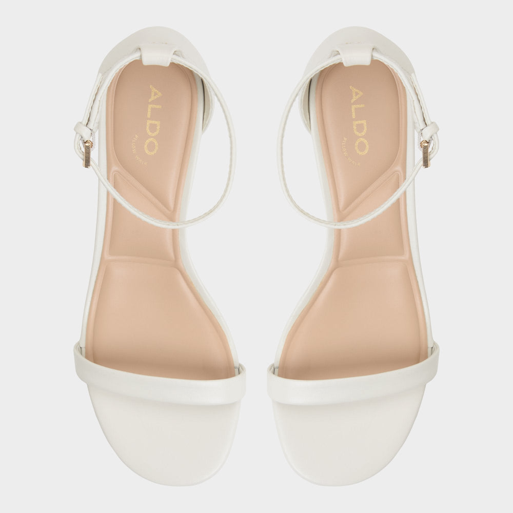 Aldo Calliope White/Bone Women's Block heels - Heeled sandal, Block heel Women