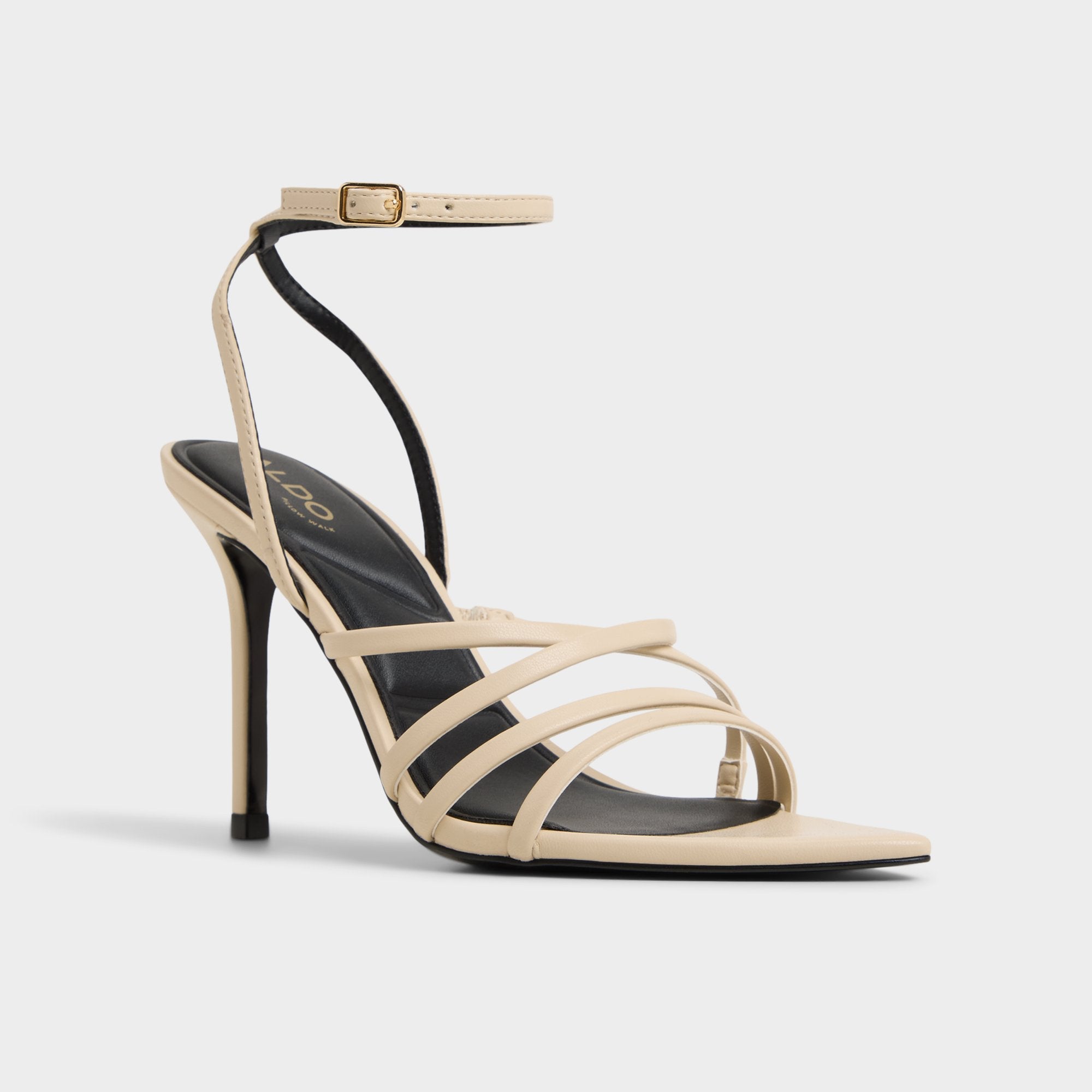 Aldo Solania Light Beige Women's Strappy sandals - Heeled sandal, Stiletto heel Women