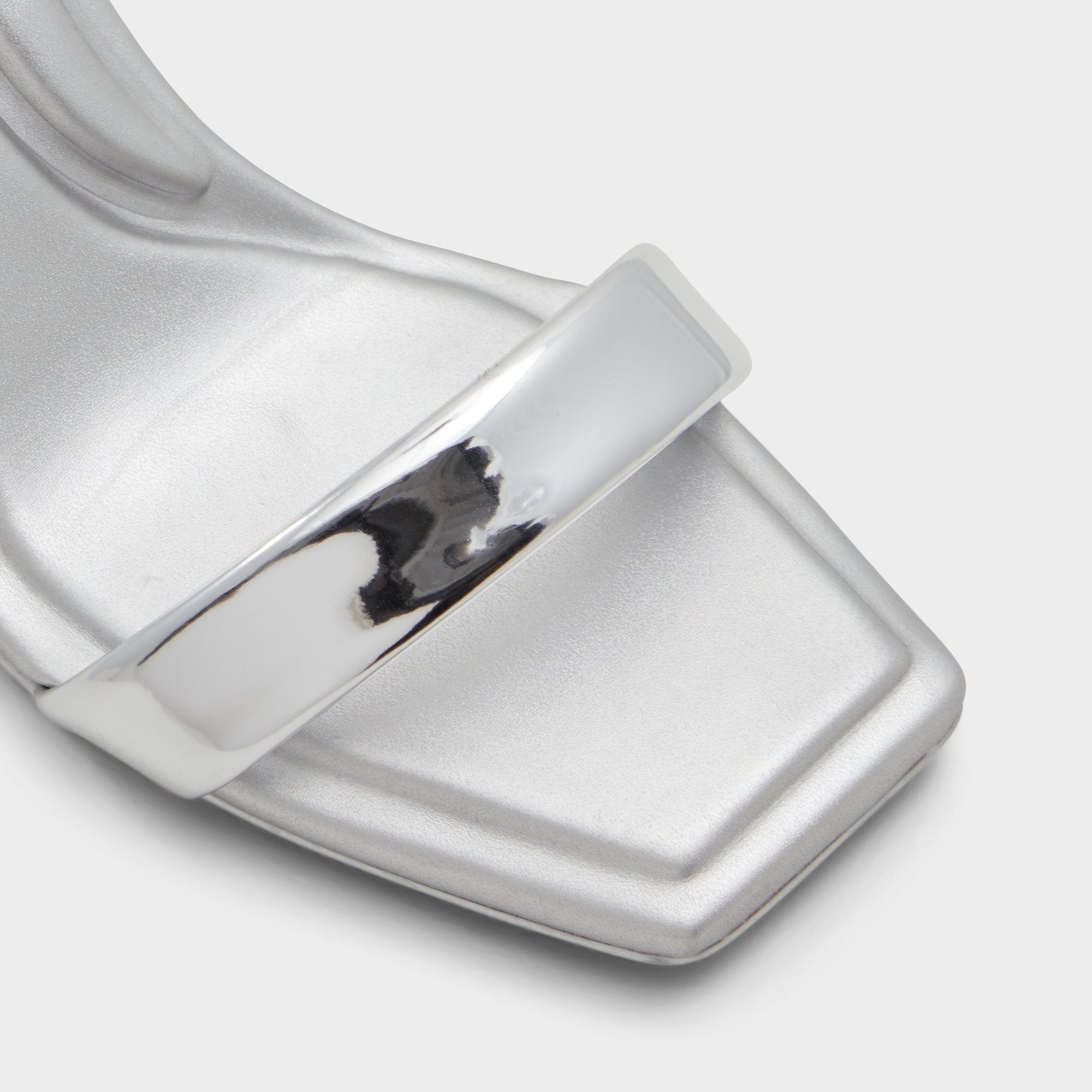 Aldo Aurorai Silver Women's Block heels - Strappy heeled sandal, Block heel Women