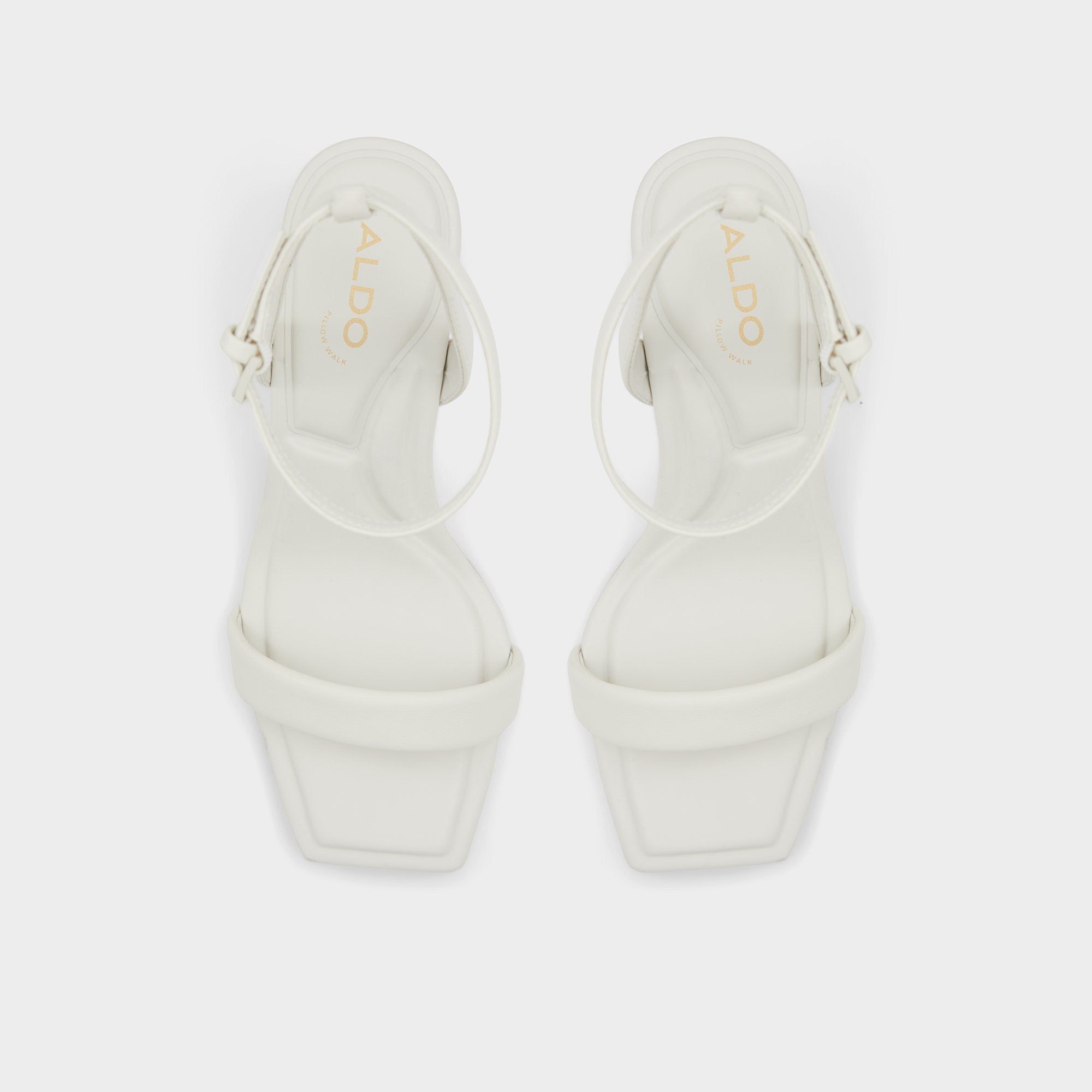 Aldo Aurorai White/Bone Women's Strappy sandals - Strappy heeled sandal, Block heel Women
