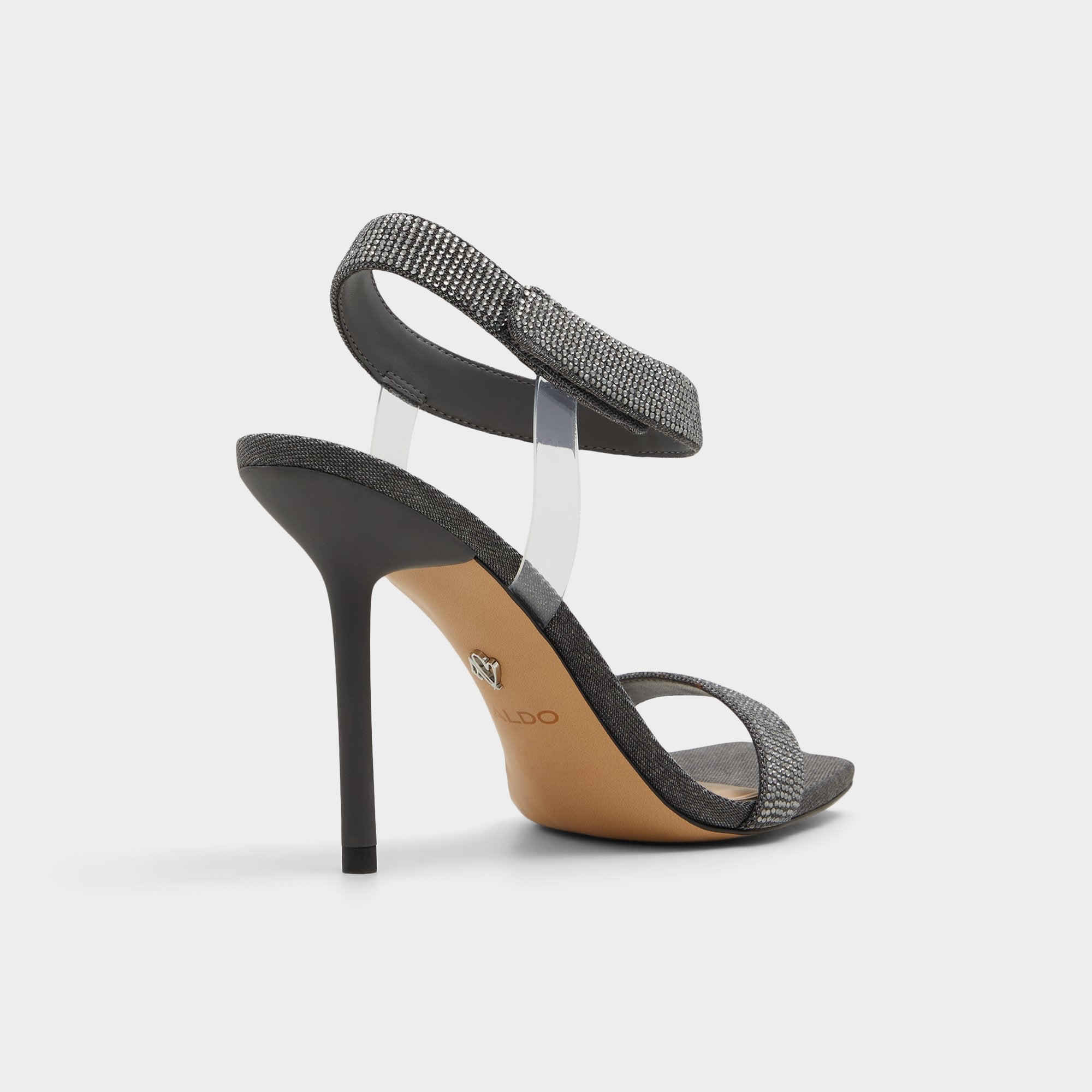Aldo Rosy Dark Grey Women's Strappy sandals - Strappy heeled sandal Women