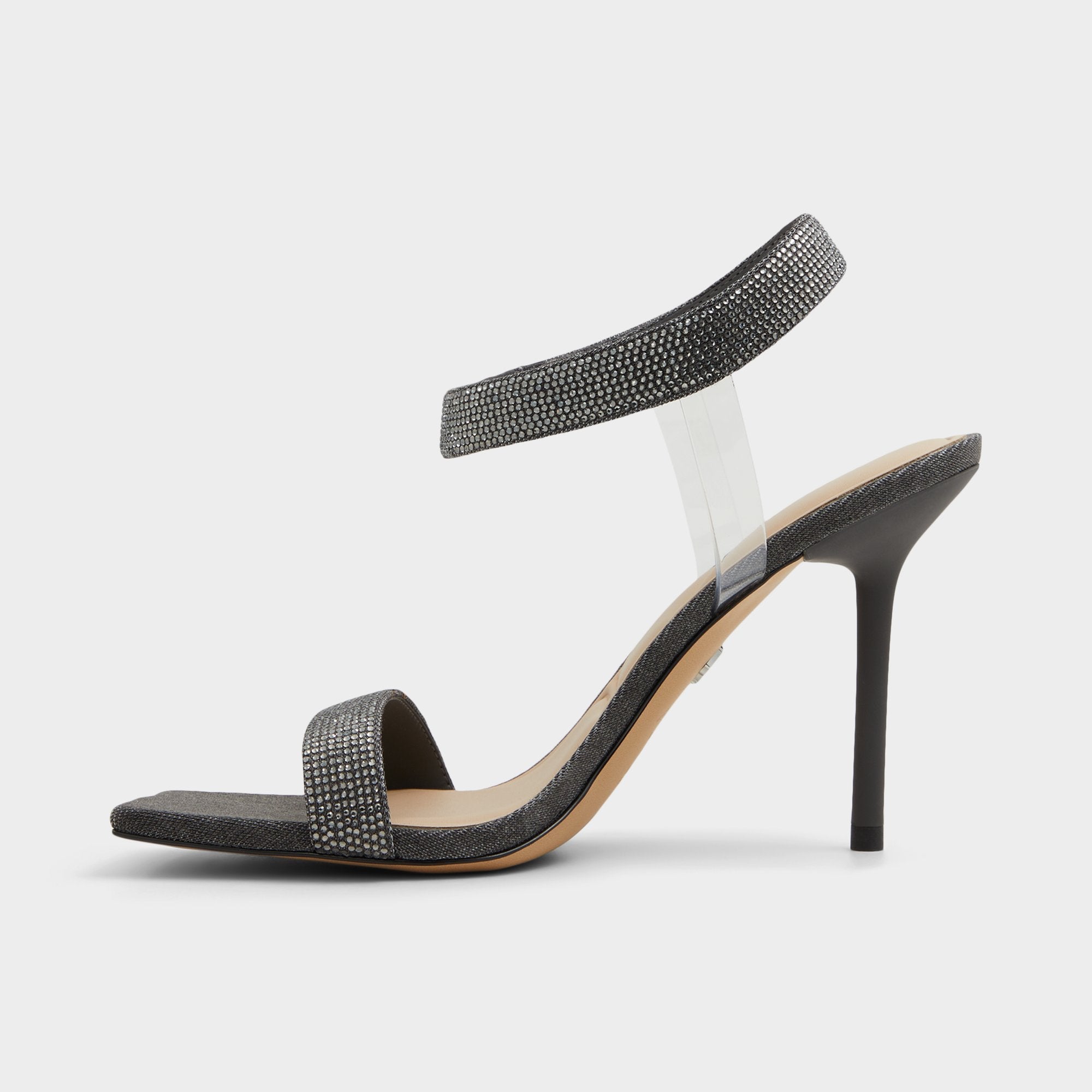 Aldo Rosy Dark Grey Women's Strappy sandals - Strappy heeled sandal Women