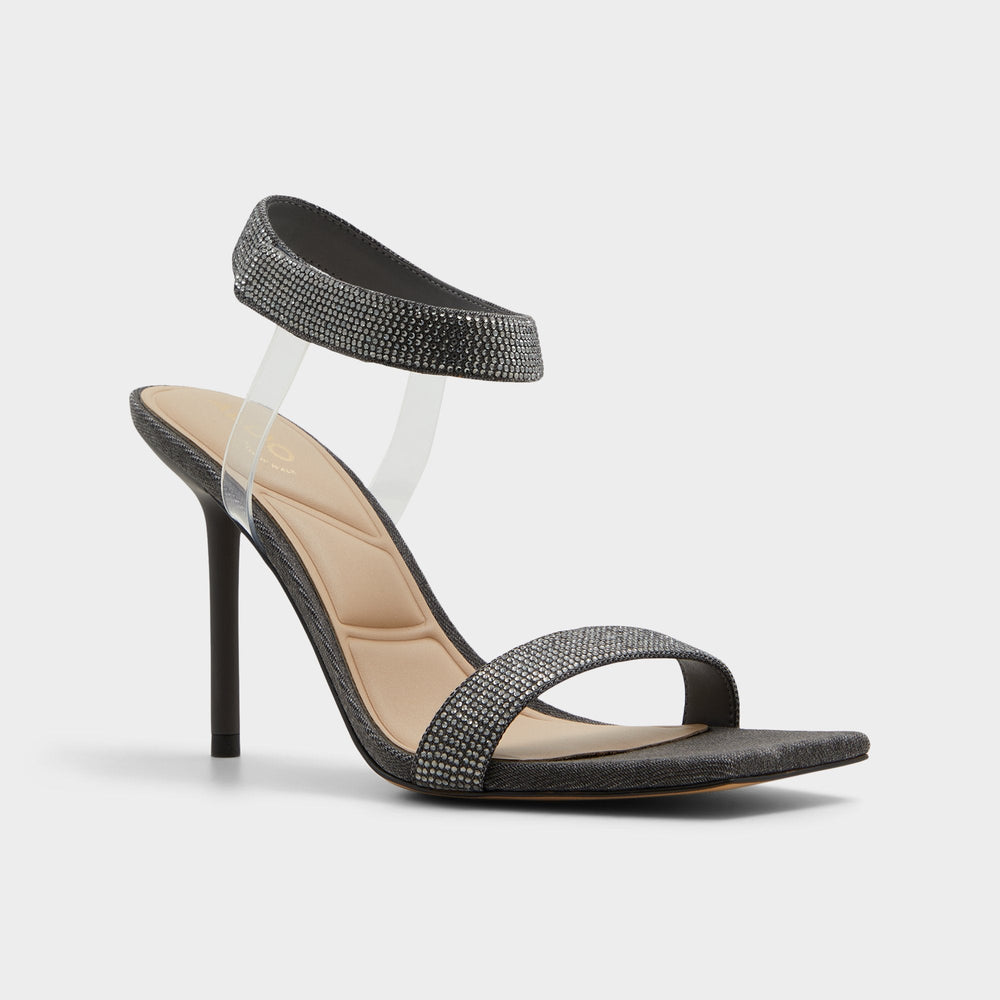 Aldo Rosy Dark Grey Women's Strappy sandals - Strappy heeled sandal Women