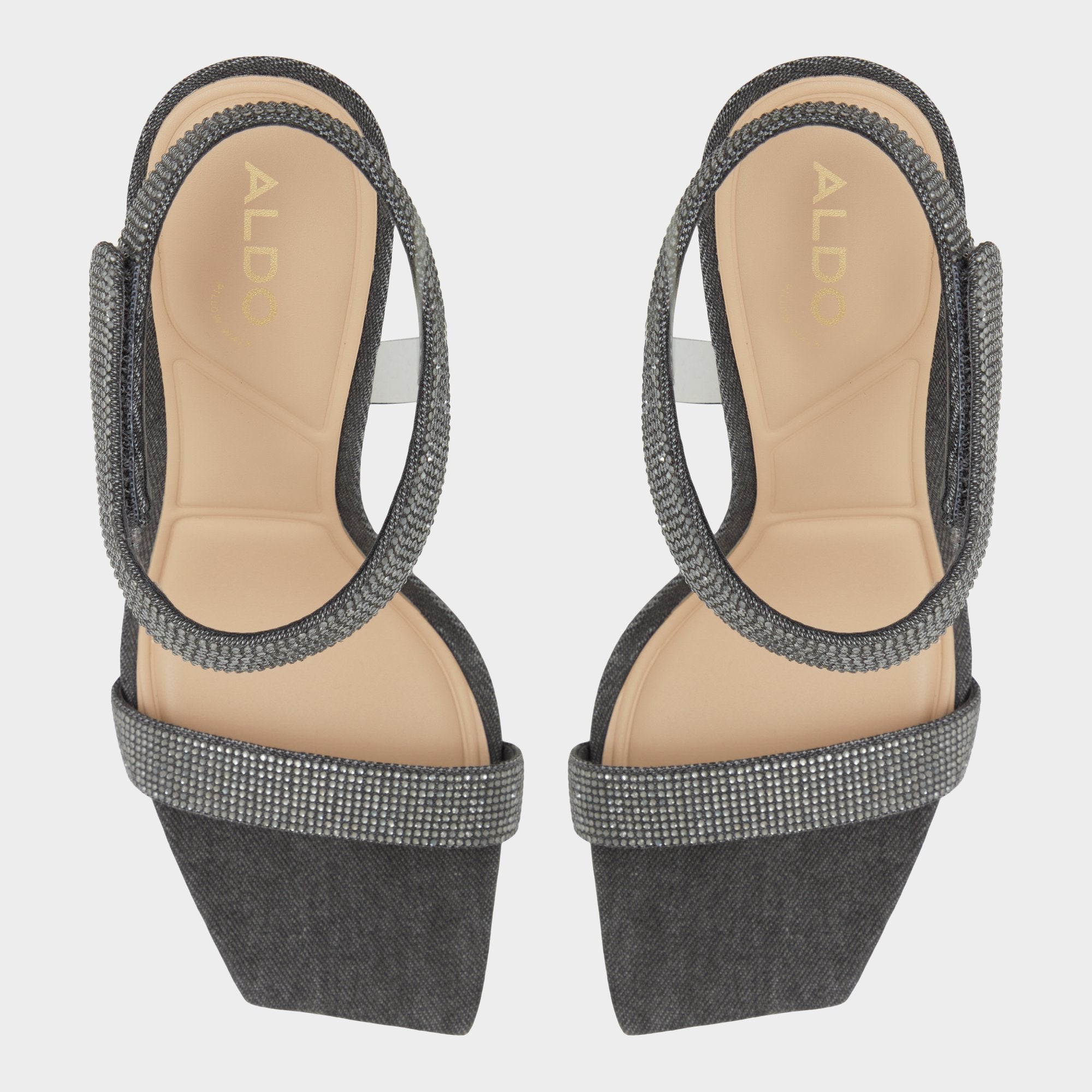 Aldo Rosy Dark Grey Women's Strappy sandals - Strappy heeled sandal Women