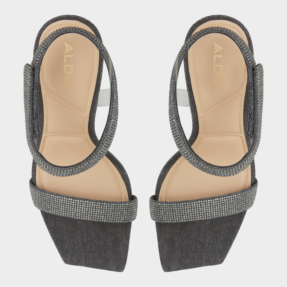 Aldo Rosy Dark Grey Women's Strappy sandals - Strappy heeled sandal Women