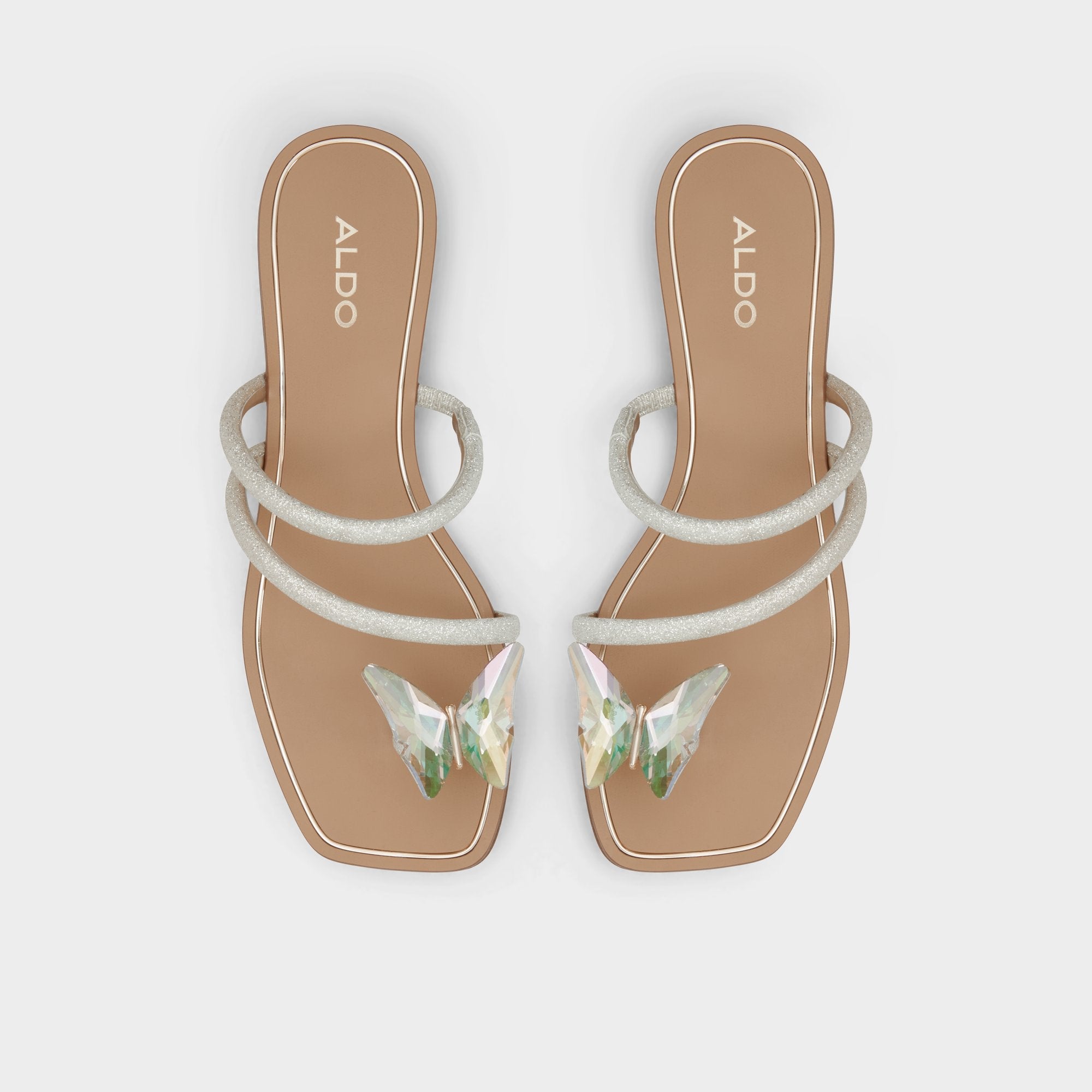 Aldo Garberia Silver Women's Flats - Flip flop Women