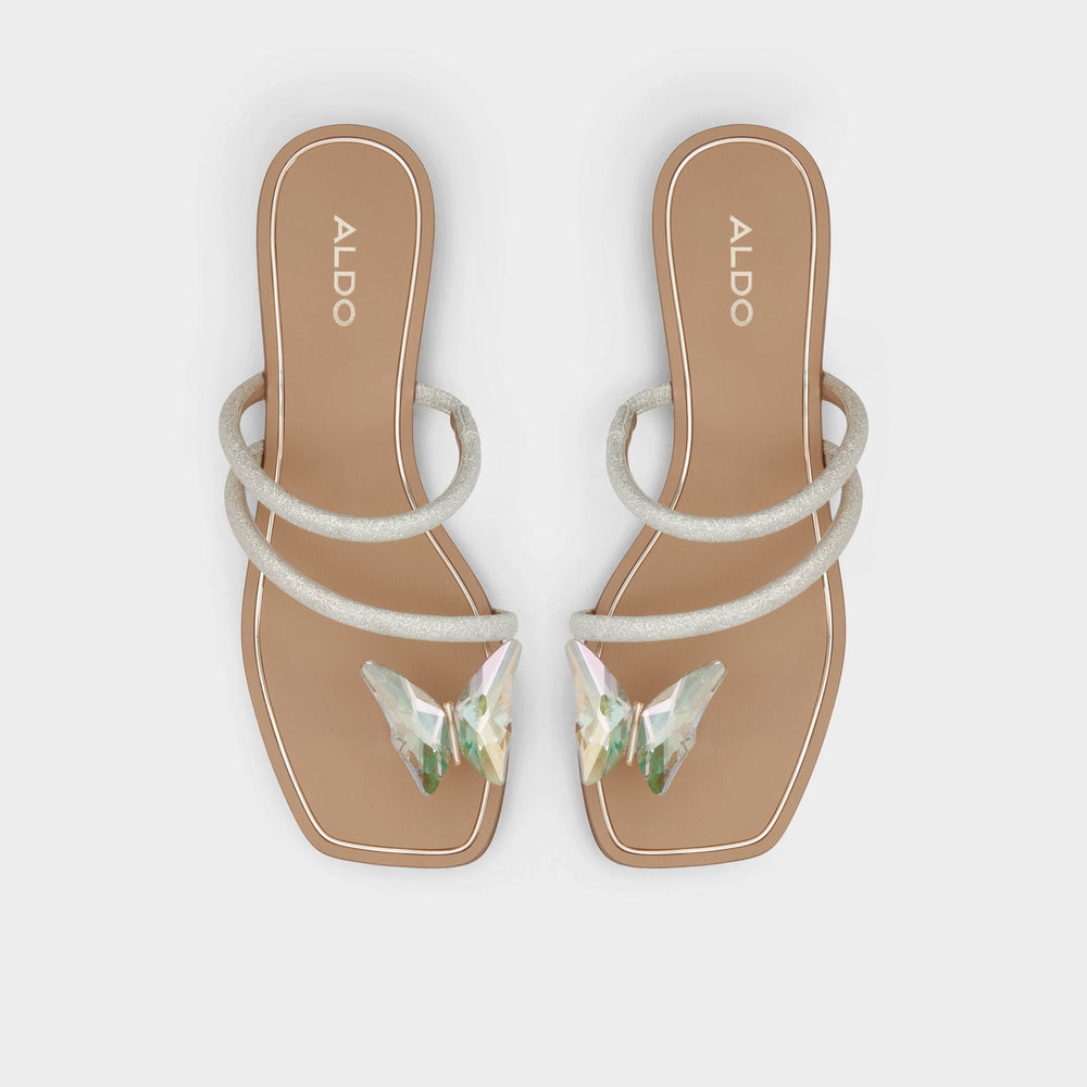Aldo Garberia Silver Women's Flats - Flip flop Women