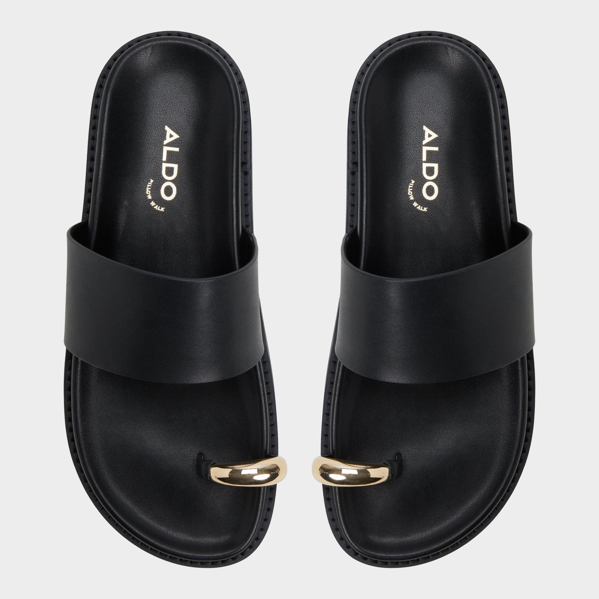 Aldo Beachstroll Black Women's Footbed sandals - Footbed sandal, Footbed sandal Women
