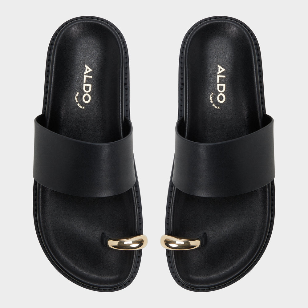 Aldo Beachstroll Black Women's Footbed sandals - Footbed sandal, Footbed sandal Women