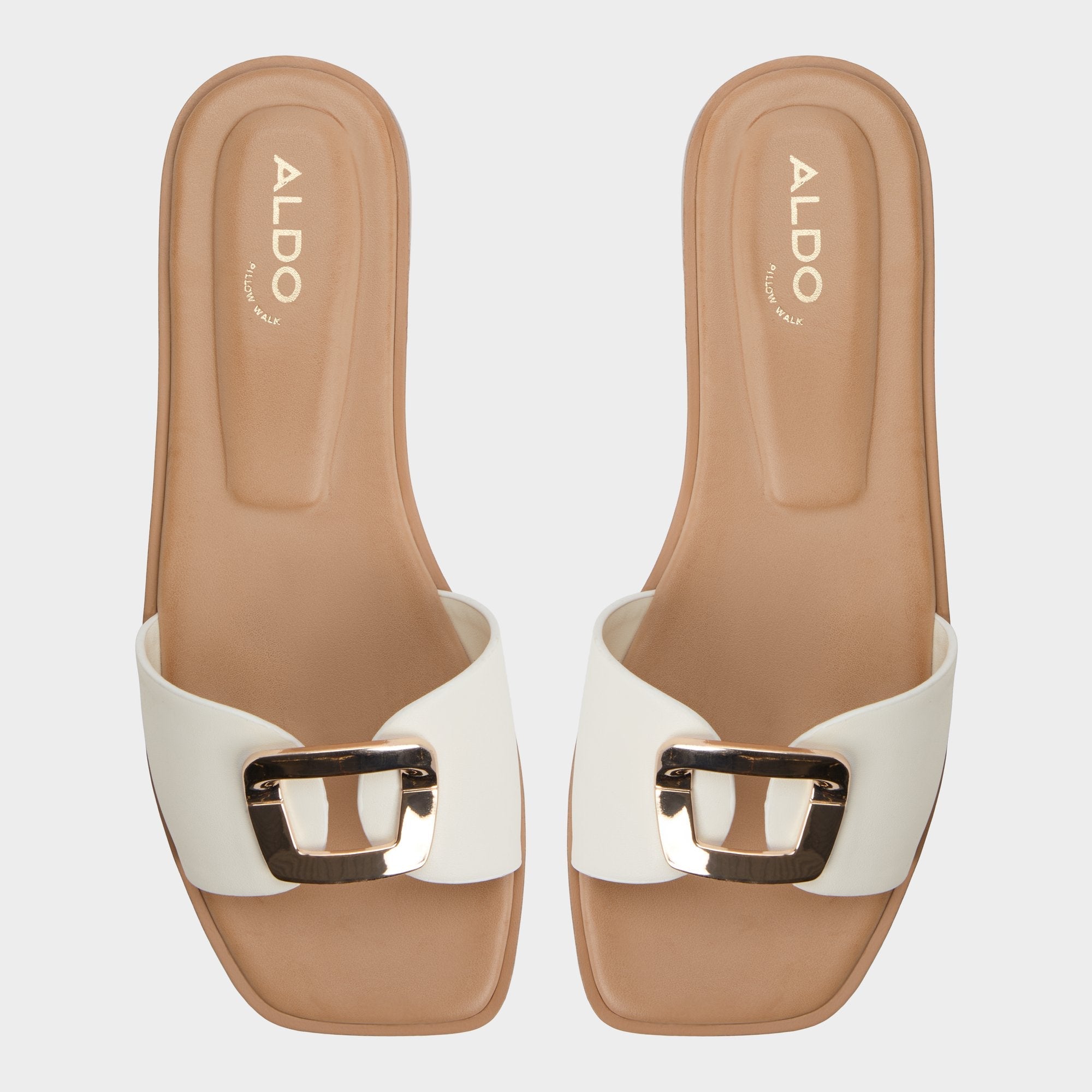 Aldo Tidella White Women's Flats - Slide sandal Women