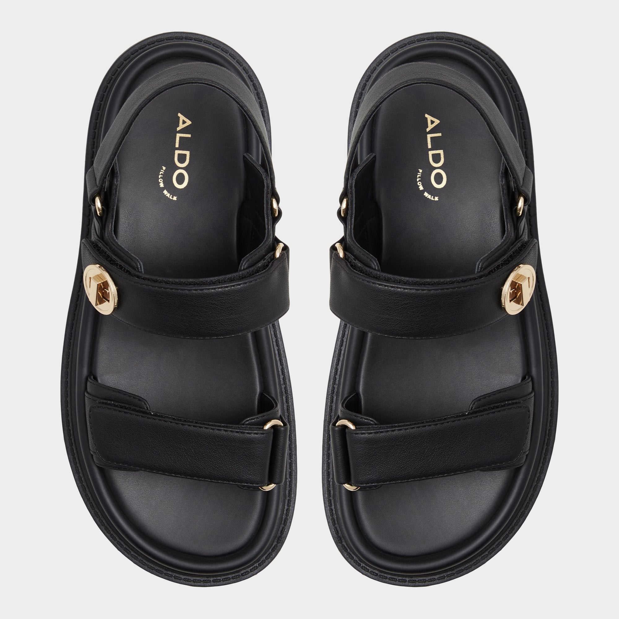 Aldo Linette Black Women's Footbed sandals - Footbed sandal, Footbed sandal Women