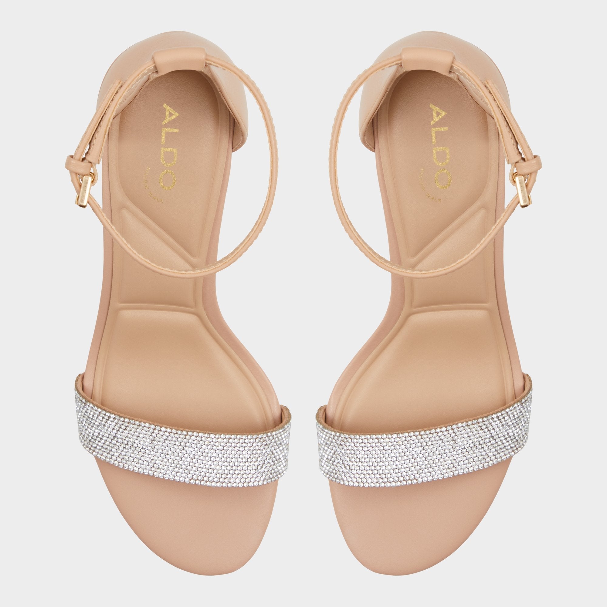 Aldo Pristine in Bone - Strappy sandal, Block heel Women