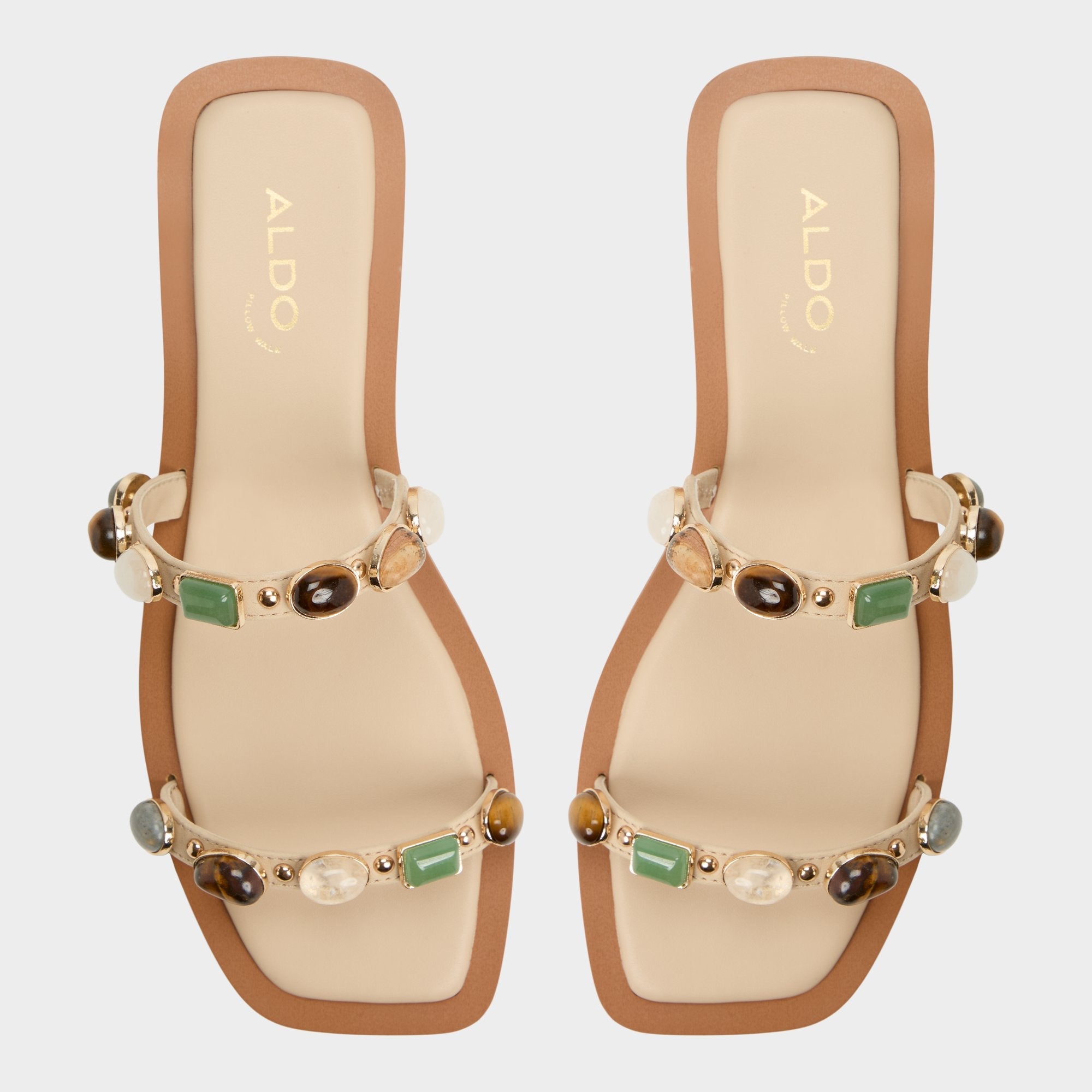 Aldo Sapphira Medium Beige Women's Flats - Strappy flat sandal Women