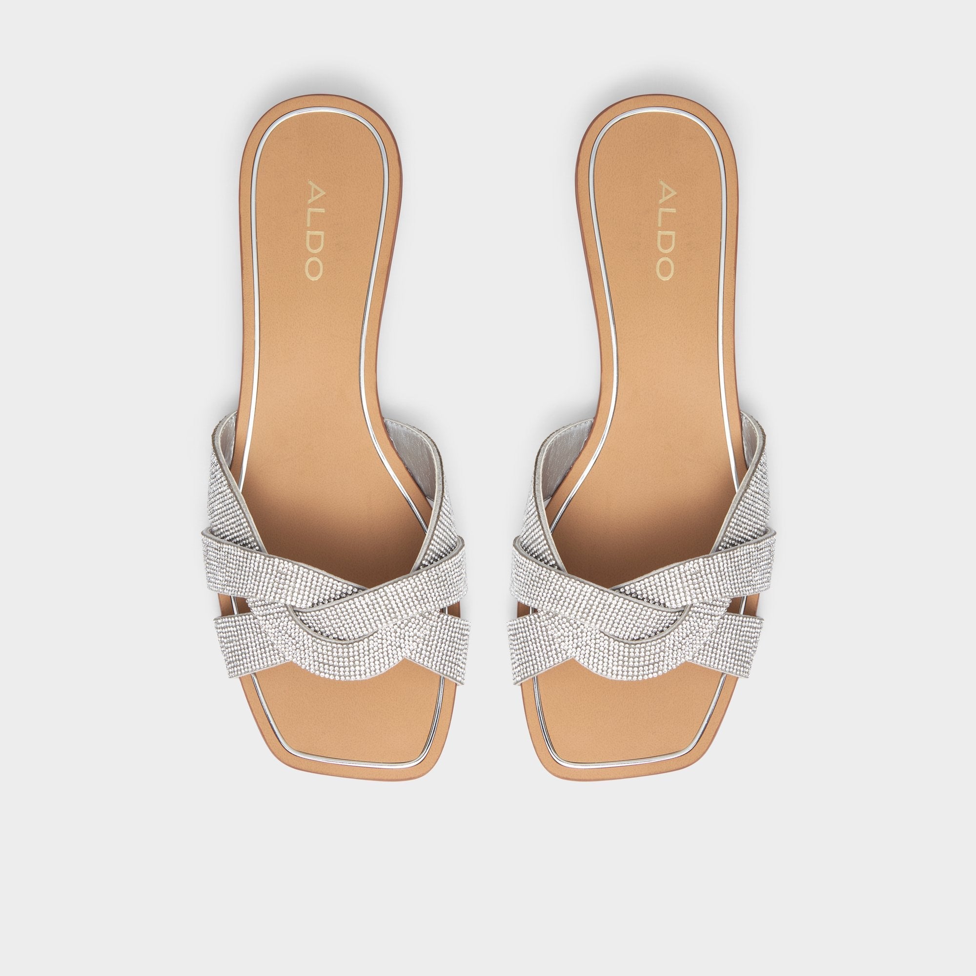 Aldo Coredith Silver Women's Flats - Slide sandal Women