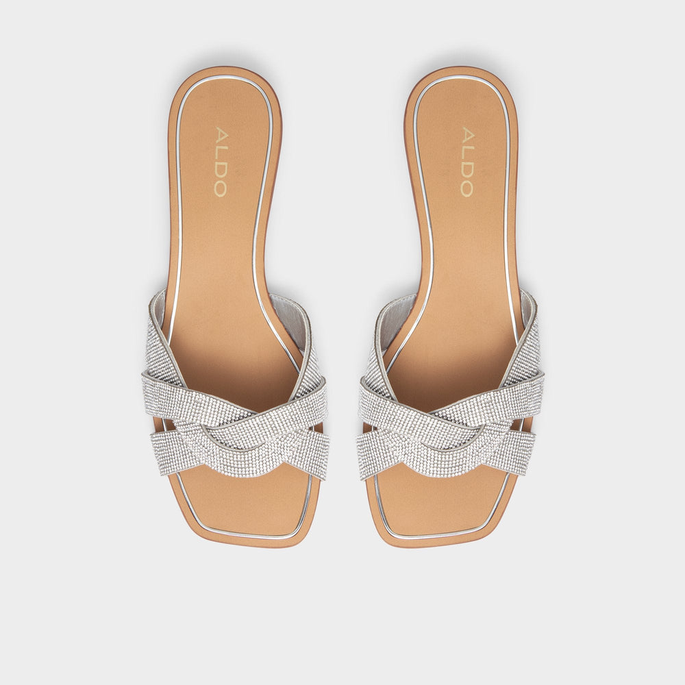 Aldo Coredith Silver Women's Flats - Slide sandal Women