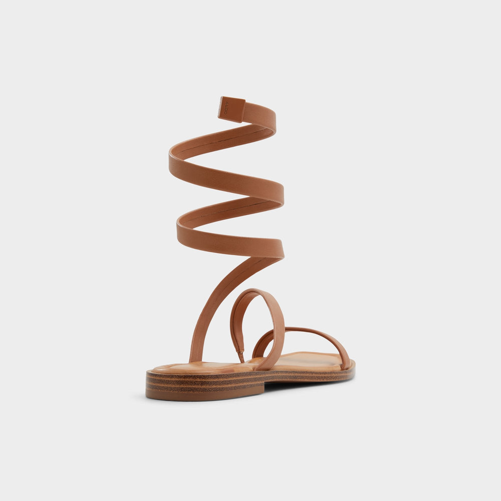 Aldo Spinella in Medium Brown - Strappy flat sandal Women
