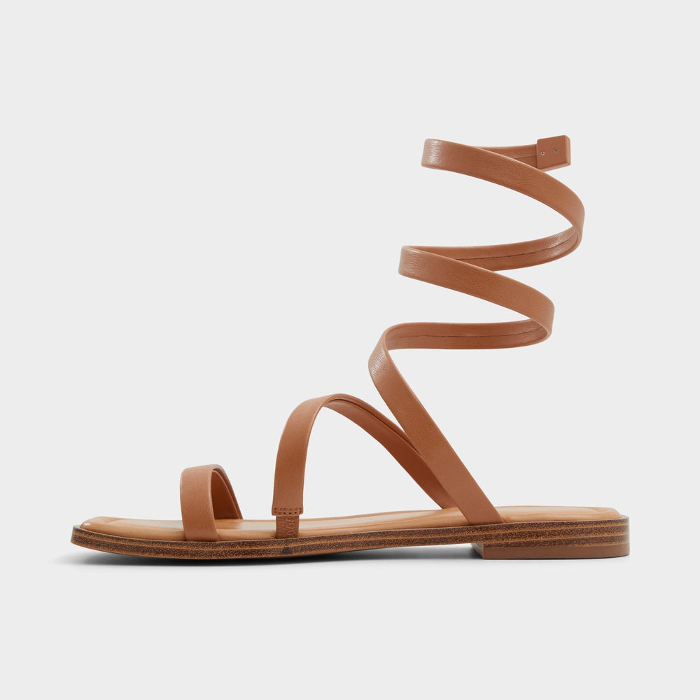Aldo Spinella in Medium Brown - Strappy flat sandal Women