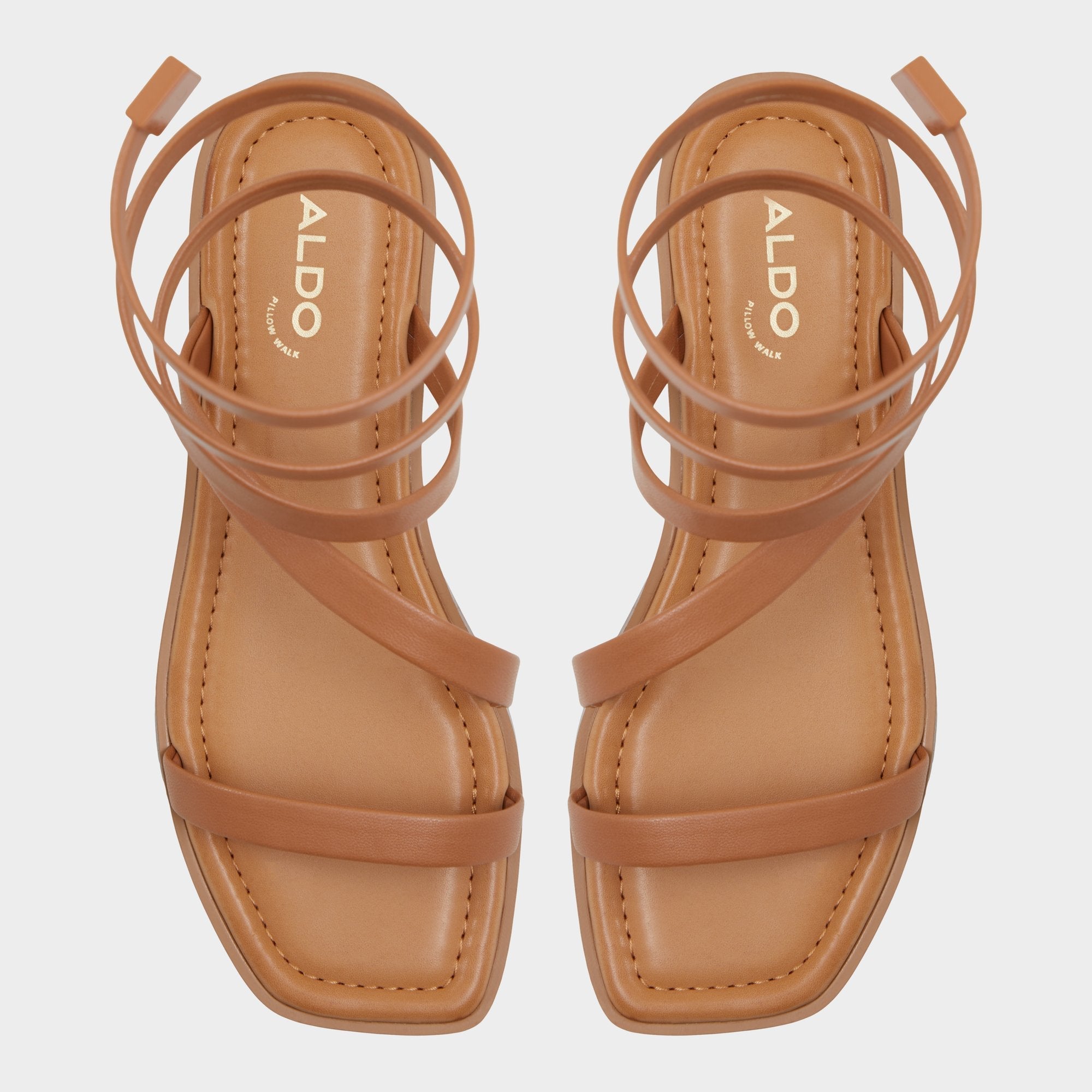 Aldo Spinella in Medium Brown - Strappy flat sandal Women