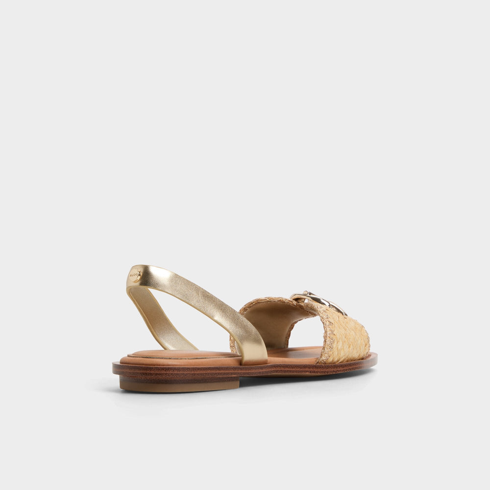 Aldo Goassi Gold Women's Iridescent metallics - Flat sandal Women