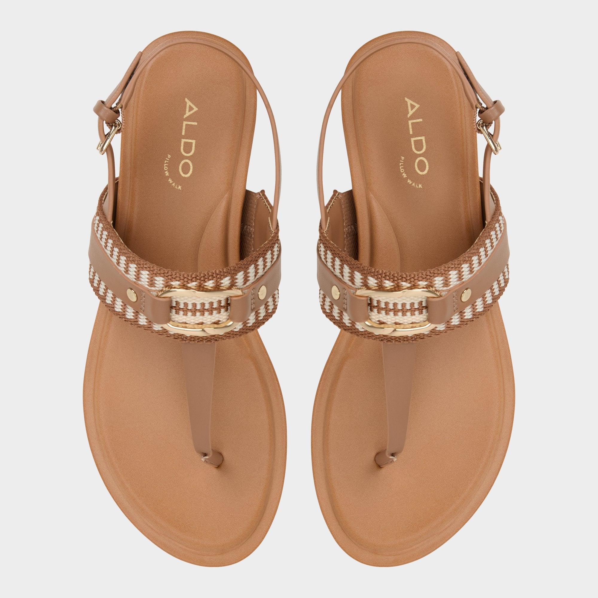 Aldo Taylen Medium Brown Women's Festival shoes accessories - T-strap sandal Women