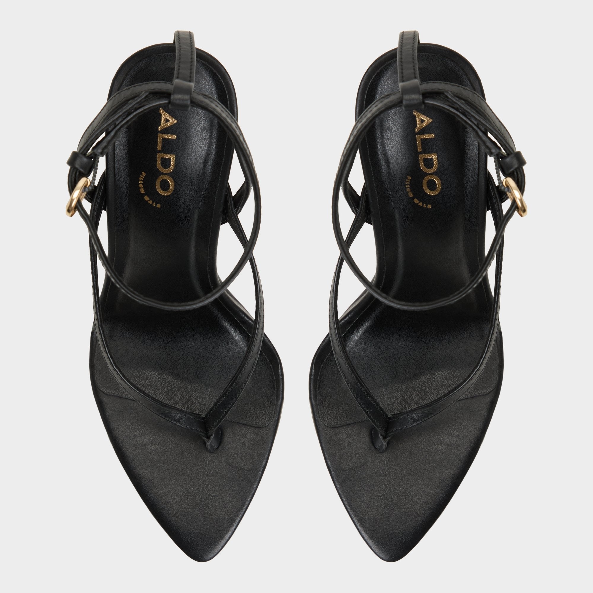 Aldo Abyfindley Black Women's Strappy sandals - Heeled flip flop, Stiletto heel Women