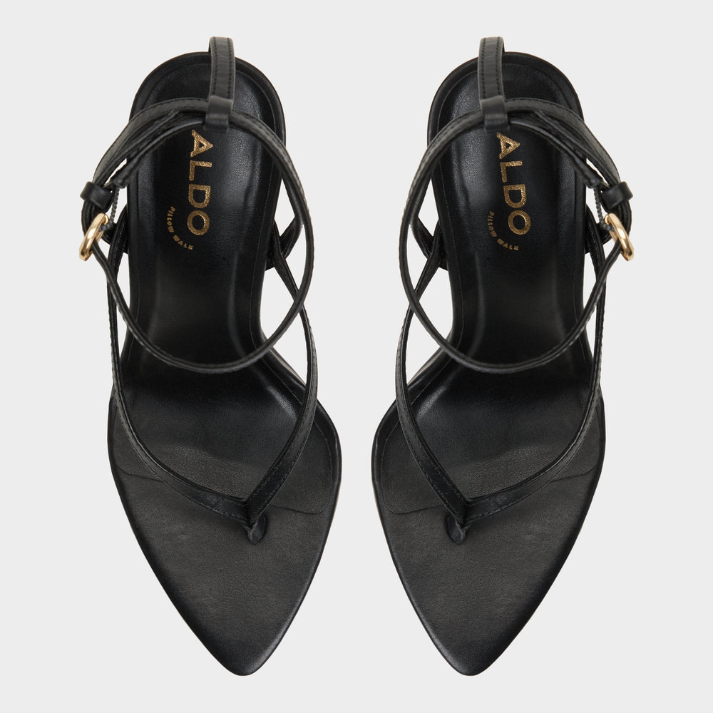 Aldo Abyfindley Black Women's Strappy sandals - Heeled flip flop, Stiletto heel Women